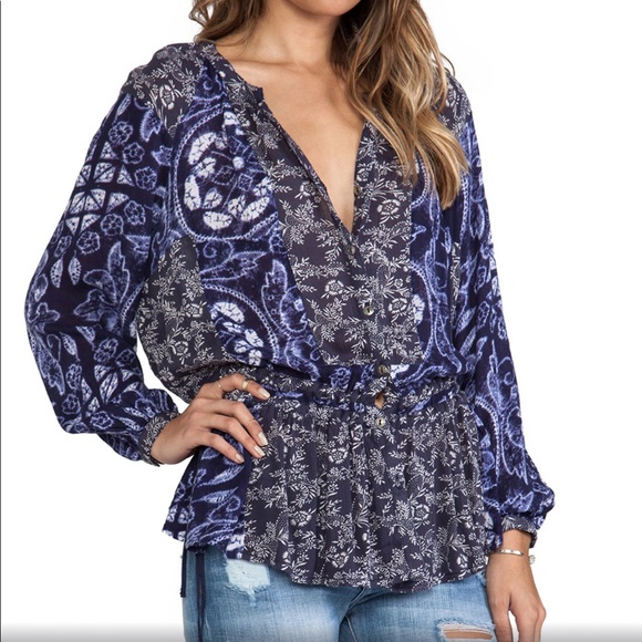 FREE PEOPLE RATIO PRINT TUNIC - Picture 3 of 7